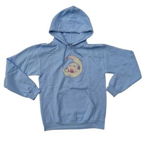 Gildan Sleeping Kirby Light Blue Sweatshirt Hoodie - Unisex Small